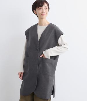 カットメルトンベスト(チャコール-F)