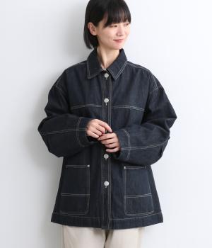 裏キルトデニムコート(インディゴ-F)