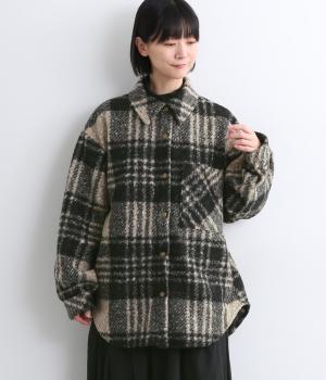 チェックリングウールCPOジャケット(ブラックチェック-F)
