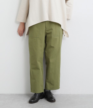 高密度コットンツイルベイカーパンツ(カーキ-ONESIZE)