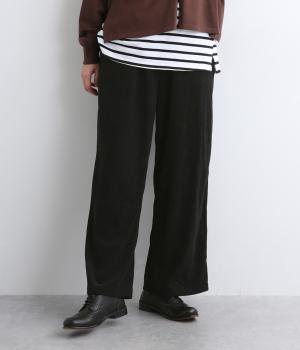 細コールイージーパンツ(ブラック-F)