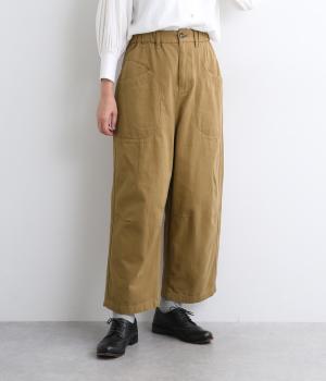 コットンツイルピーチオウヴァムパンツ(ベージュ-F)