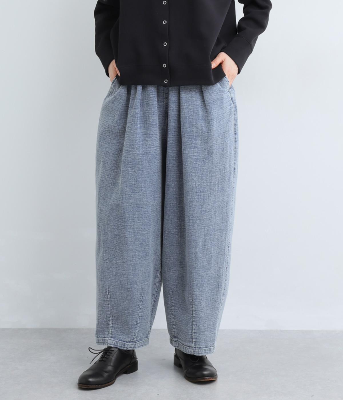 インディゴガーゼコクーンパンツ(ブルー-F)