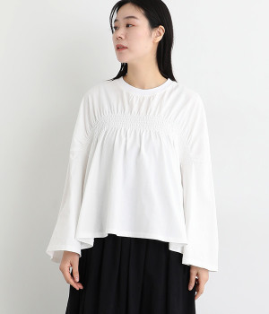 ドライ天竺シャーリングギャザープルオーバー(オフ-ONESIZE)