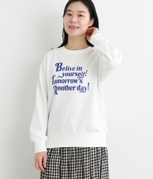 裏毛スエットロゴロンT(オフ-ONESIZE)