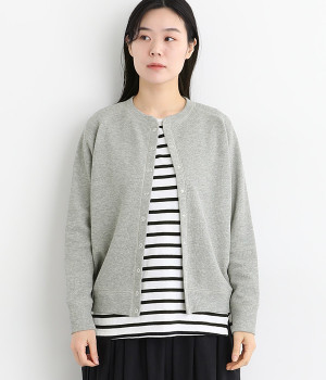 ドライタッチサカリバラグランスナップカーディガン(杢グレー-ONESIZE)