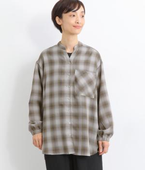 オンブレーチェックシャツチュニック