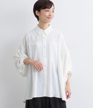 ボリューム袖タックチュニック(オフ-F)