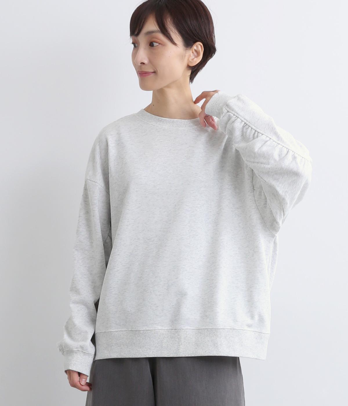 ボリュームスリーブ裏毛プルオーバー(オートミール-F)