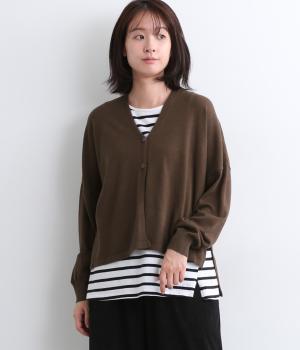 エラスキンゆったりポンチョカーディガン