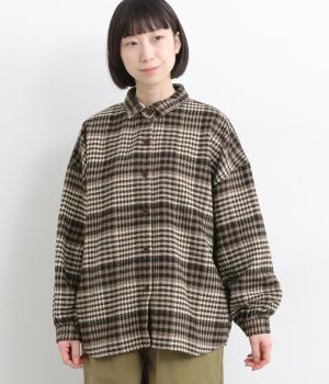 厚手ネルチェック起毛シャツ