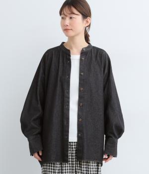 デニムコクーンドルマンチュニック(グレー-F)