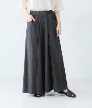 フロントタックワイドパンツ(クロ-F)