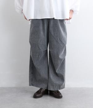 カラーストレッチデニムタックカーゴパンツ(ネイビー-F)