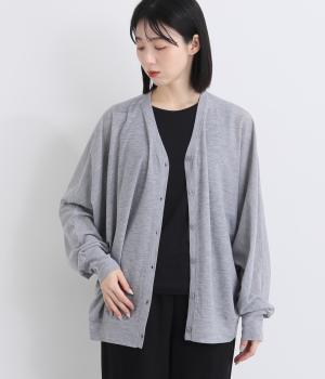 梨地UVカットドルマンカーディガン