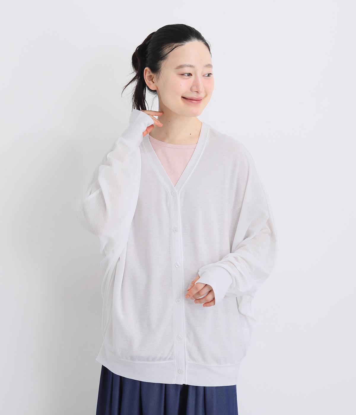 梨地UVカットドルマンカーディガン(オフ-F)