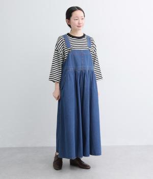 ライトデニムサロペットスカート