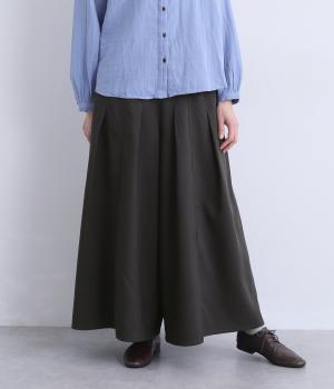 シャークスキンタックデザインスカーチョ(チャコールグレー-F)