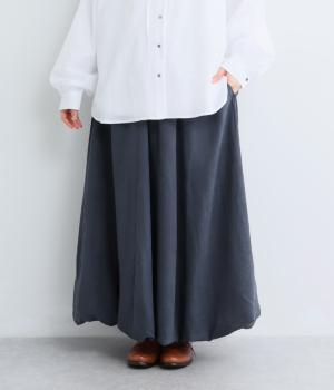スウェードライクバルーンスカート（ネイビー・F）