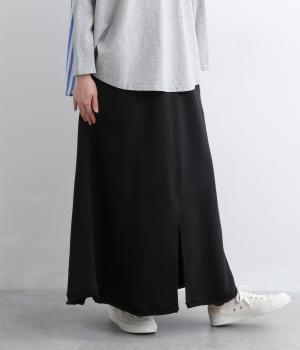 吊り裏毛スリットスカート(ブラック-F)
