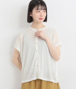 シアー天竺Teeカーディガン(ホワイト-ONESIZE)