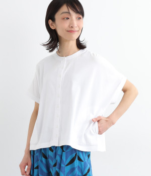 良質展天竺ワイドカーディガン(ホワイト-ONESIZE)