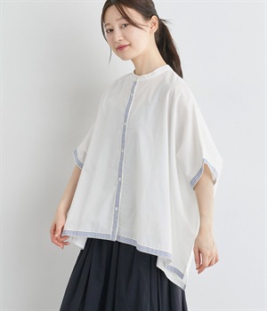 方耳シャンブレードルマンシャツ(ホワイト-ONESIZE)