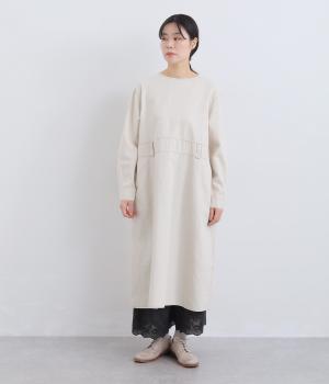 コットンリネンデニムワンピース(ナチュラル-F)