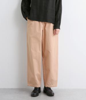 コットンツイルワイドパンツ(ピンク-F)