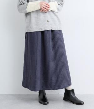 キルティング天竺スカート(ネイビー-F)