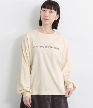 天竺ロゴプリントロングTee(ナチュラル-F)