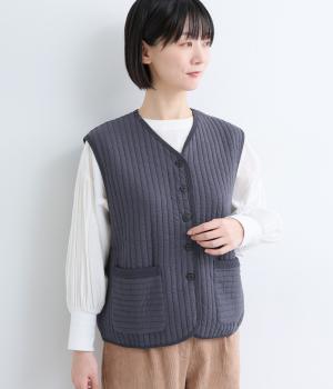 キルティング天竺ベスト(ネイビー-F)