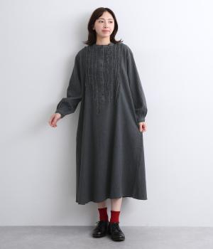 デニムフリンジワンピース(ブラック-F)