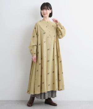 刺繍切替ワンピース