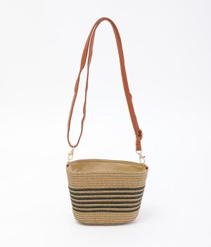 ライン入りバック(ブラウン×ブラック-F)