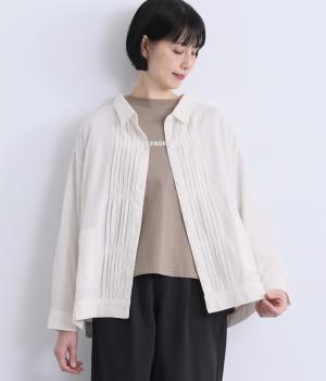 シャリシャリオックス　ピンタックジャケット(ホワイト-F)