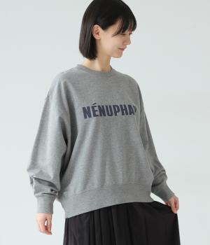 ”NENUPHAR”プリント　裏毛プルオーバー(杢チャコール-F)