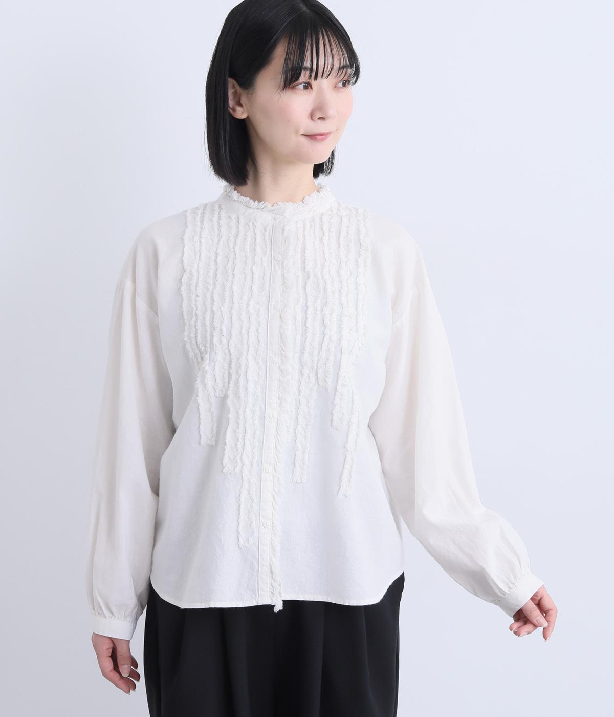 シャリシャリオックス　フリンジシャツ(ホワイト-F)