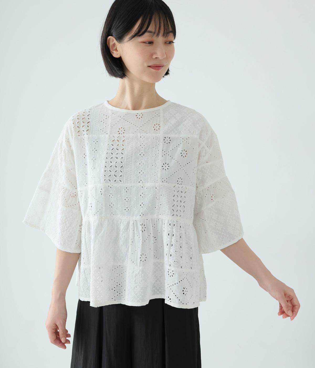 レース刺繍パッチワークプルオーバー｜fu_dueka::（エーカ）の商品詳細