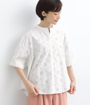 花柄刺繍ワイドシャツ