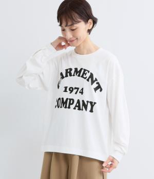コットン天竺カフスカレッジプリントロンTee（ナチュラル・F）