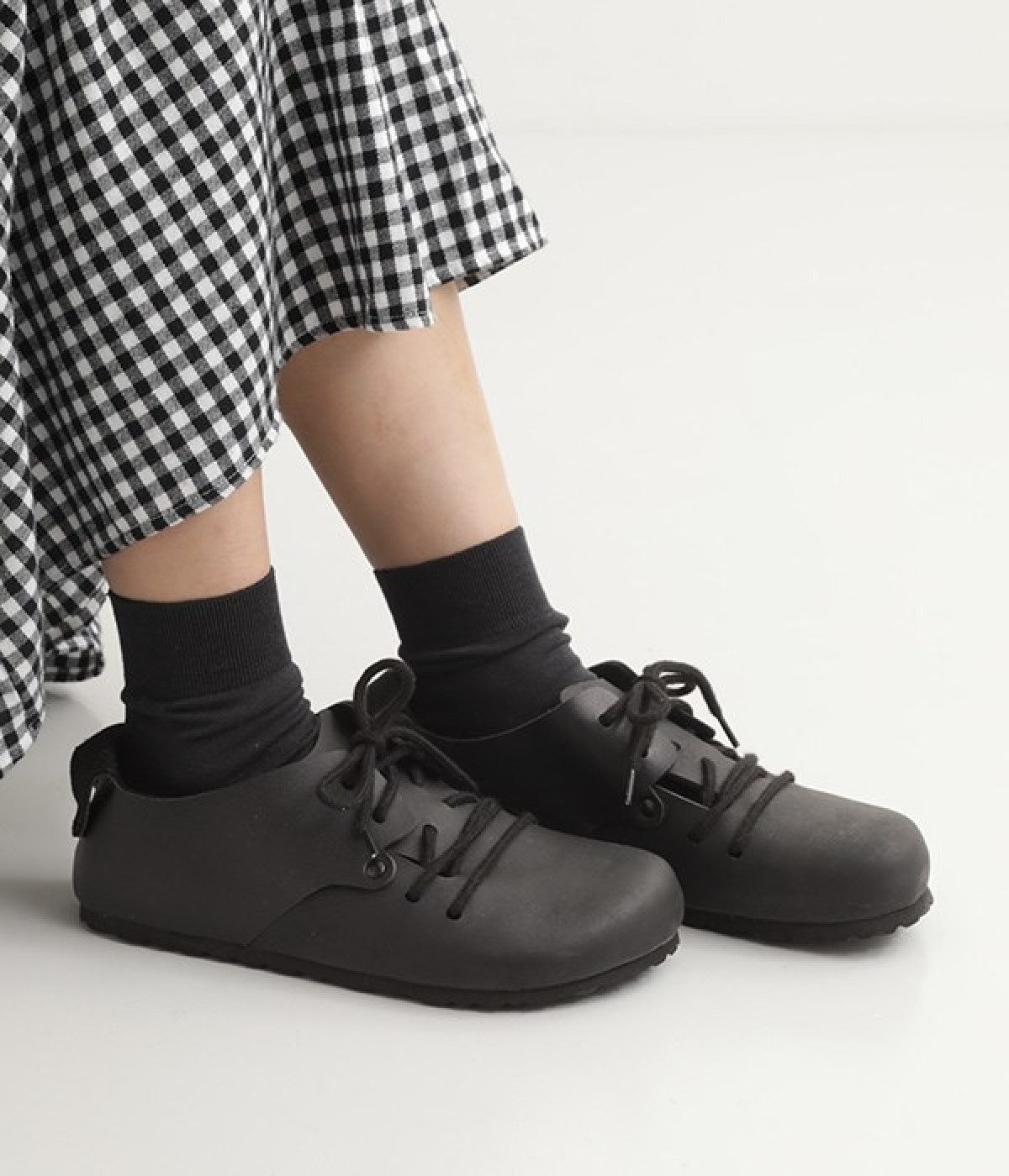 レースアップシューズ/110シリーズ(ブラック×ブラック-35)