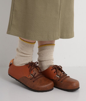 レースアップシューズ/110シリーズ(コーヒー×キャメル-35)