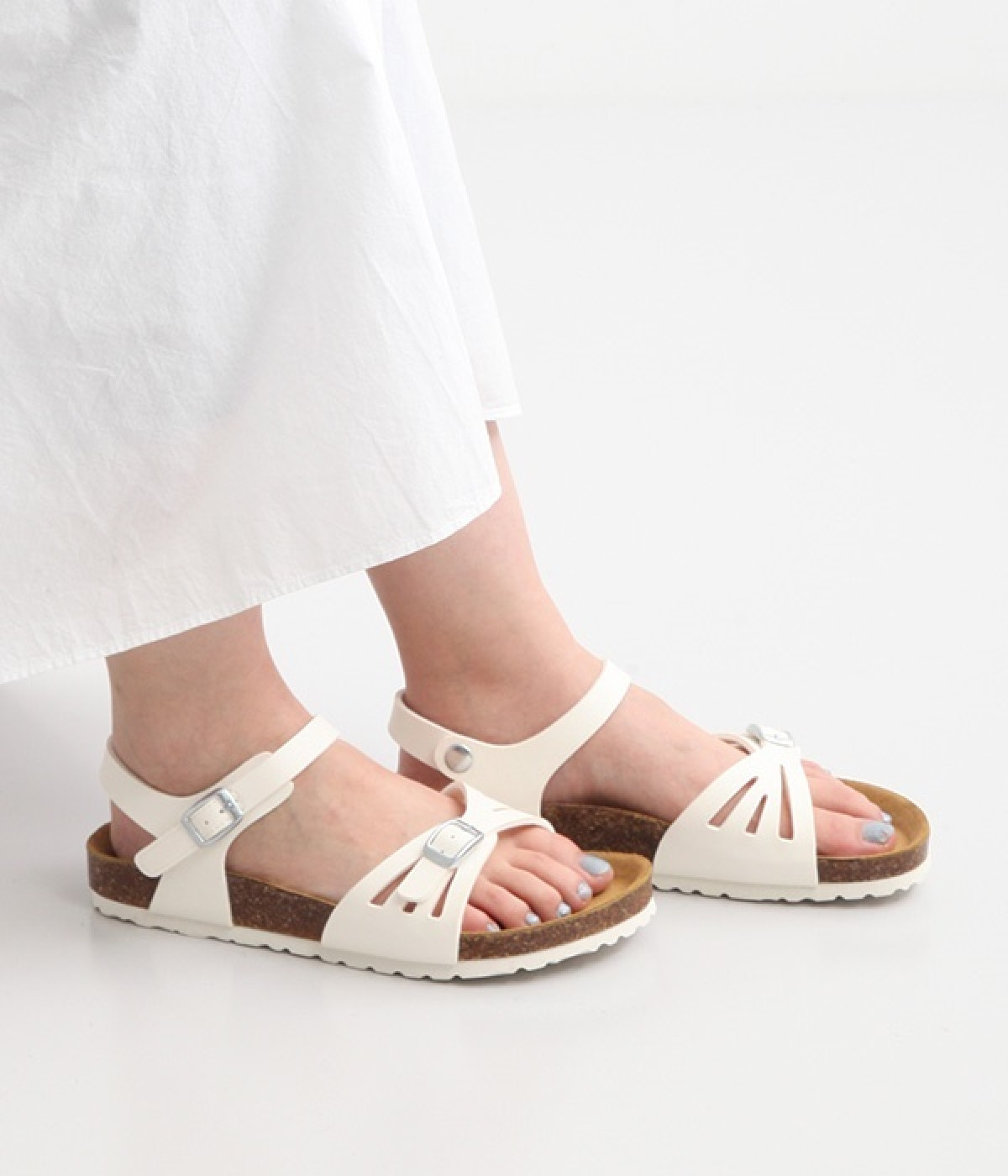 アンクルストラップサンダル/118シリーズ(ホワイト-35)