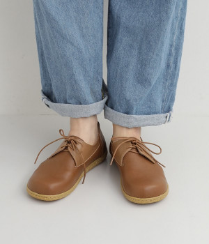 レースアップシューズ(コーヒー×ベージュ-230)