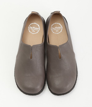 Vカットスリッポンシューズ(ダークグレー-230)