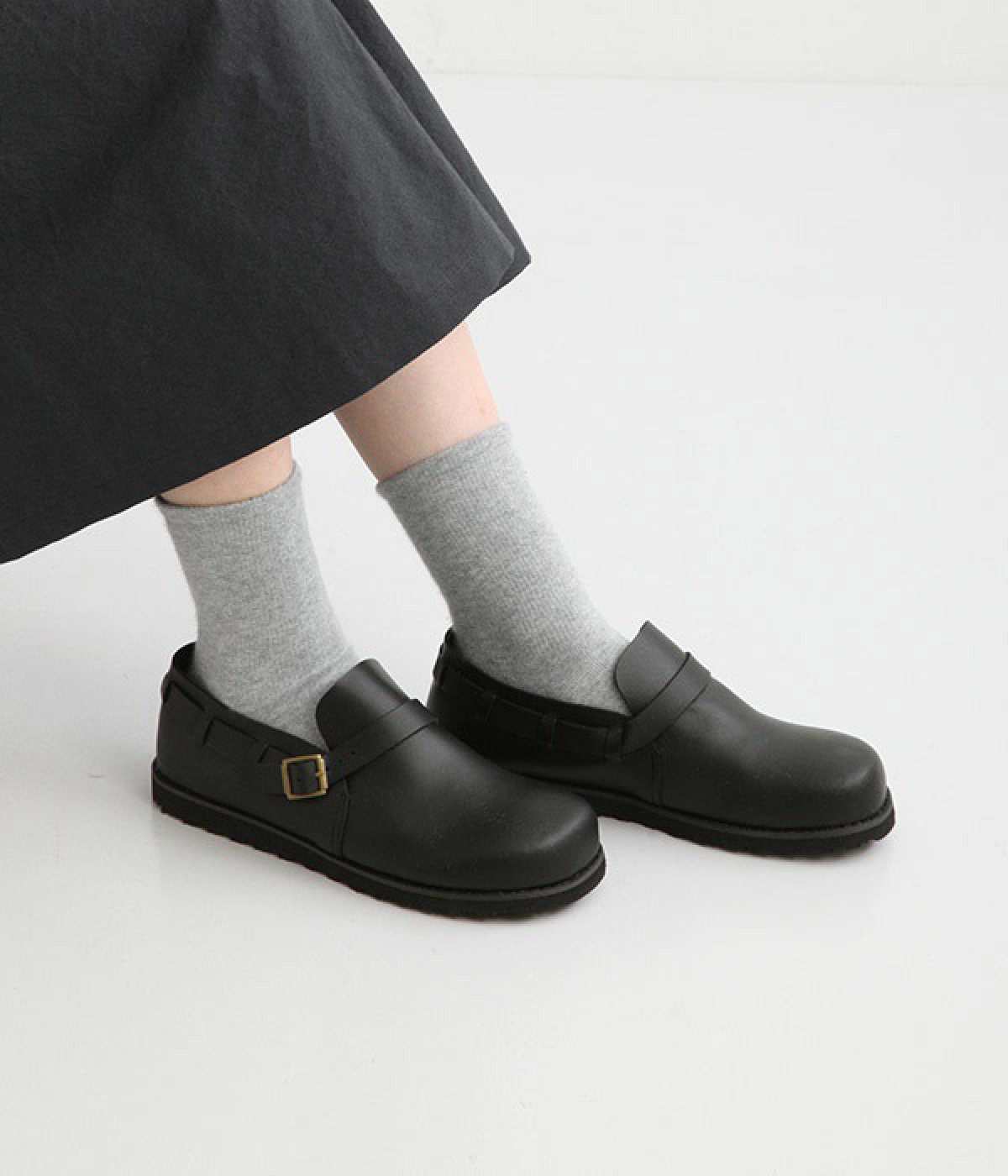 サイドベルトシューズ(ブラック-230)