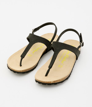 トングストラップサンダル(ブラック-35)