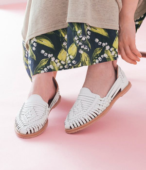 ワラチサンダル　ESCOON(ホワイト-5)