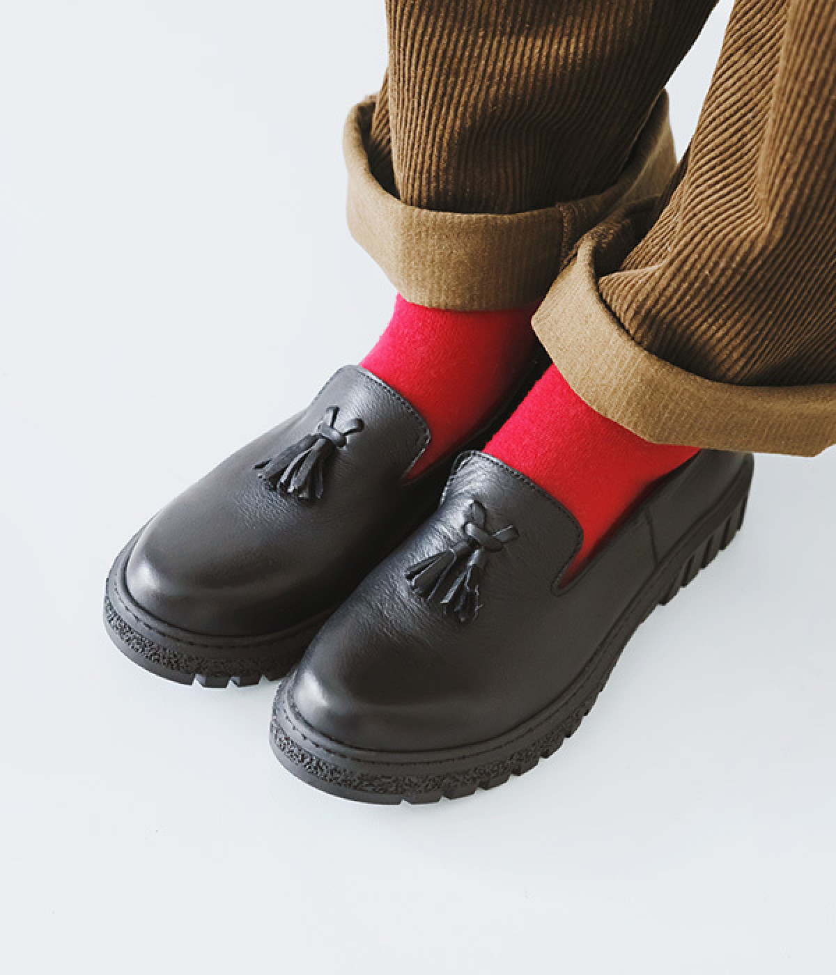 タッセルシューズ　SMOOTH(ブラック-36)